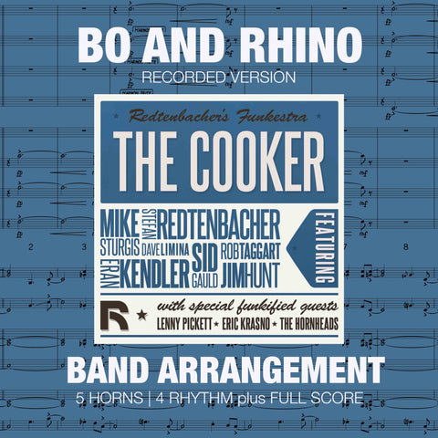 Bo and Rhino | 5 horns + 4 rhythm parts plus full score | Funkestra