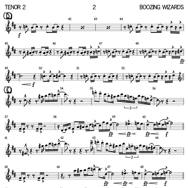 Boozing Wizards | Big Band score + parts | Redtenbacher's Funkestra