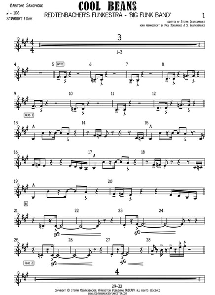 Cool Beans | Big Band score + parts | Redtenbacher's Funkestra