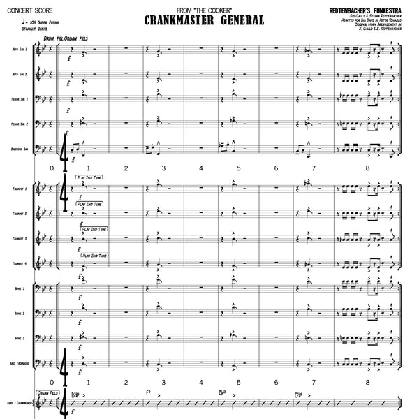 Crankmaster General | Big Band score + parts | Redtenbacher's Funkestra