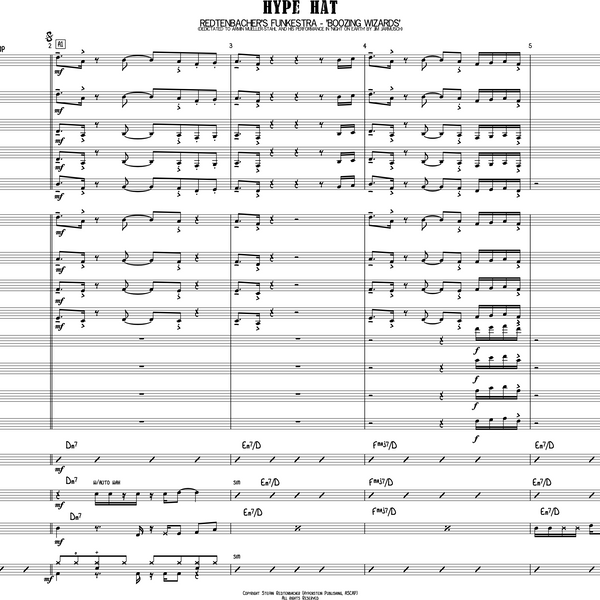 Hype Hat | Big Band score + parts | Redtenbacher's Funkestra