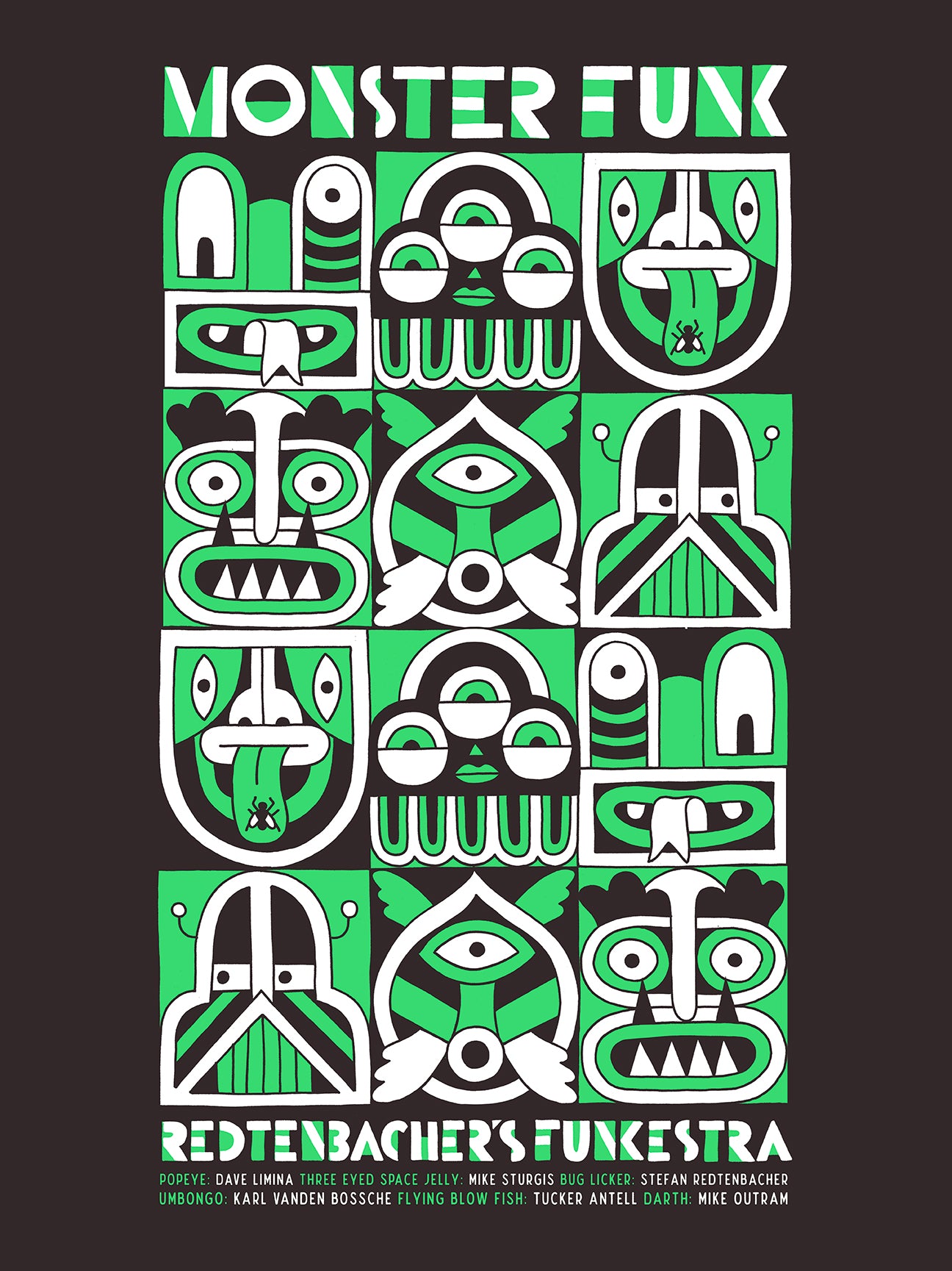 'Monster Funk' Poster | Limited Edition | 18" x 24" (46 cm x 61 cm)