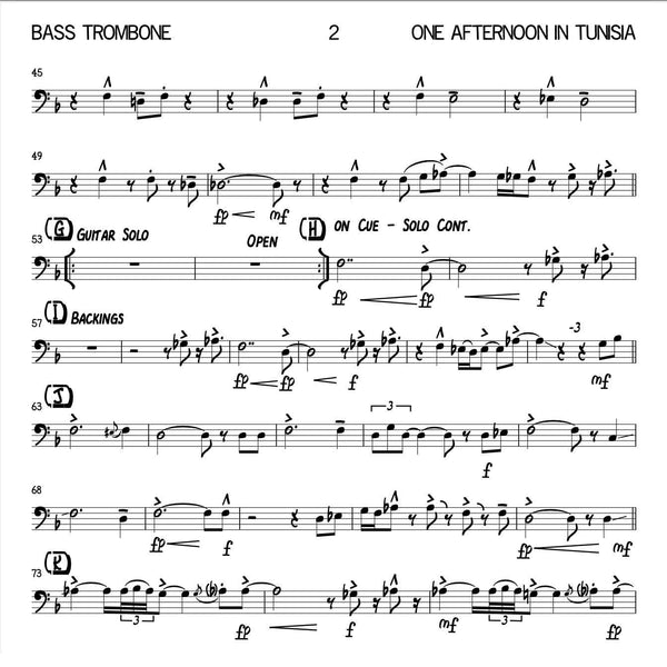 One Afternoon In Tunisia | Big Band score + parts | Redtenbacher's Funkestra