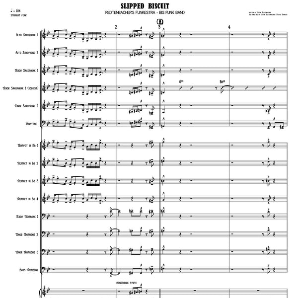 Slipped Biscuit | Big Band score + parts | Redtenbacher's Funkestra