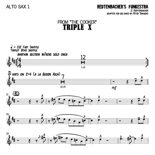 Triple X | Big Band score + parts | Redtenbacher's Funkestra