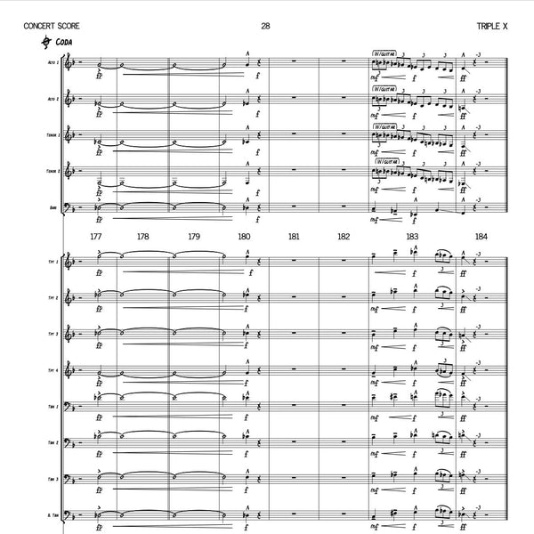 Triple X | Big Band score + parts | Redtenbacher's Funkestra