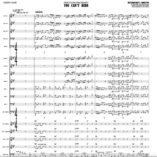 You Can't Hide | Big Band score + parts | Redtenbacher's Funkestra