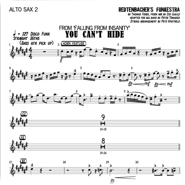 You Can't Hide | Big Band score + parts | Redtenbacher's Funkestra